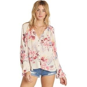 Billabong Easy Breeze Floral Top Ivory